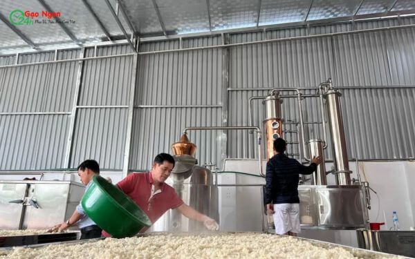 Quá trình nấu rượu gạo